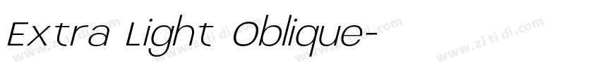 Extra Light Oblique字体转换